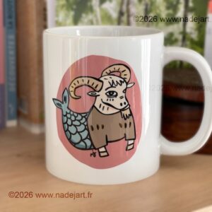 mug signe capricorne humour ©2026 www.nadejart.fr artiste