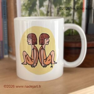 mug signe gémeaux humour ©2026 www.nadejart.fr artiste