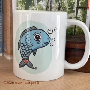 mug signe poisson humour ©2026 www.nadejart.fr artiste