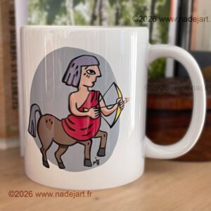 mug signe sagittaire humour ©2026 www.nadejart.fr artiste