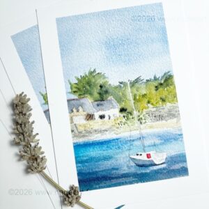 carte aquarelle piriac ©2026 www.nadejart.fr