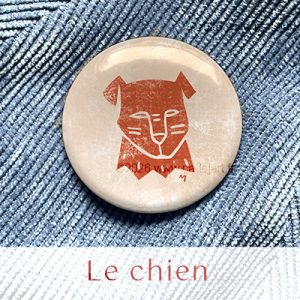 pin's badge animal totem chien