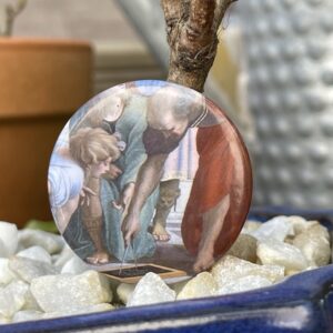 Euclide Détails l’école d’Athènes de Raphaël Badge artistique à tirage unique