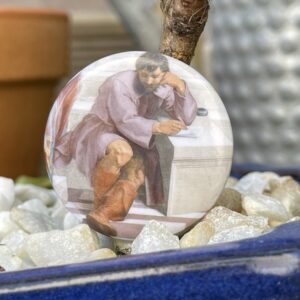 Héraclite Michel Ange Détails l’école d’Athènes de Raphaël Badge artistique à tirage unique