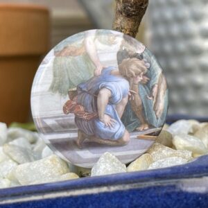 Détails l’école d’Athènes de Raphaël Badge artistique à tirage unique