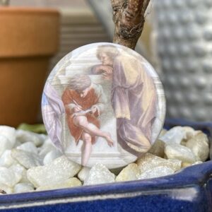 Détails l’école d’Athènes de Raphaël Badge artistique à tirage unique