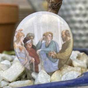 Socrate Détails l’école d’Athènes de Raphaël Badge artistique à tirage unique
