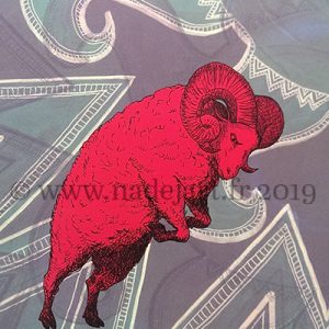 carte illustrée signe du bélier