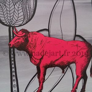 carte illustrée signe du taureau