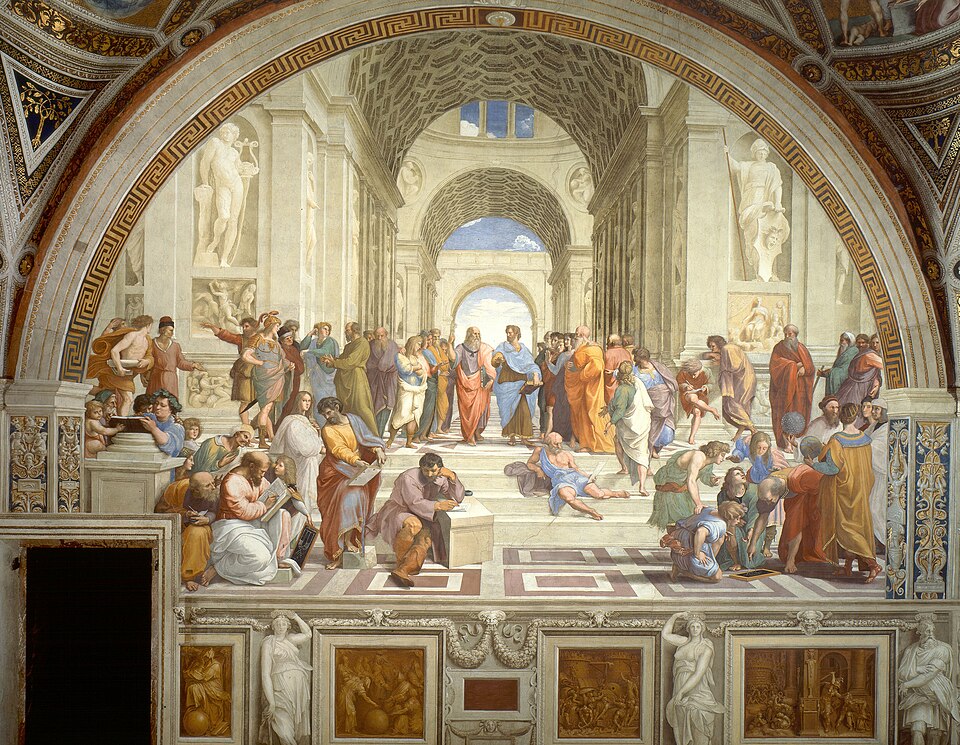 le peintre Raphaël et l'école d'athènes