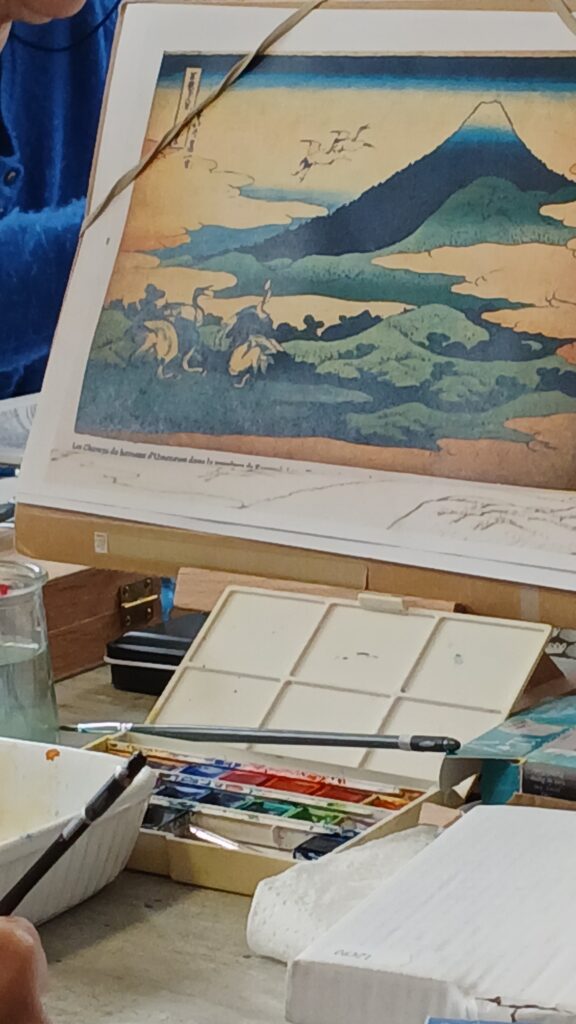stage aquarelle paysages hokusai